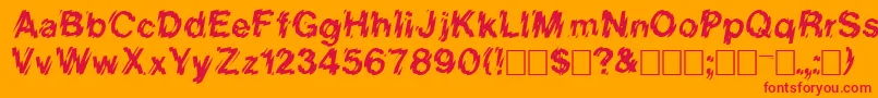 Vanishintheheat Font – Red Fonts on Orange Background