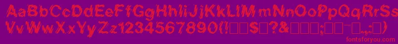 Vanishintheheat Font – Red Fonts on Purple Background