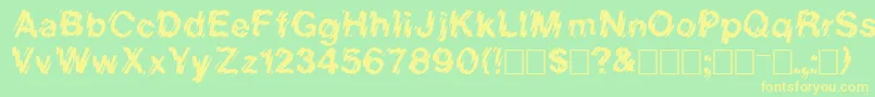 Vanishintheheat Font – Yellow Fonts on Green Background