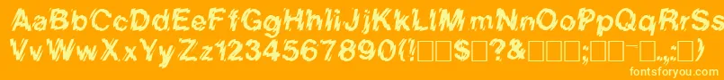 Vanishintheheat Font – Yellow Fonts on Orange Background