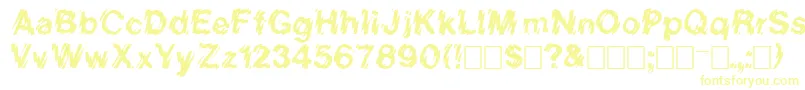 Vanishintheheat Font – Yellow Fonts on White Background