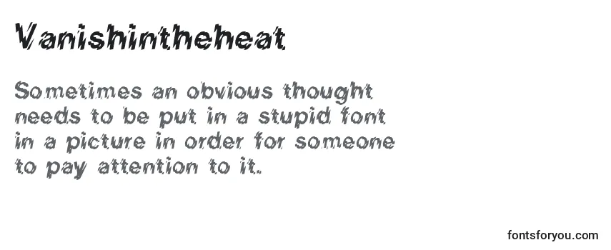 Review of the Vanishintheheat Font