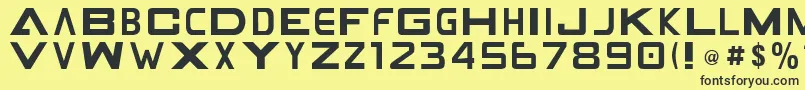 Gamecube Font – Black Fonts on Yellow Background