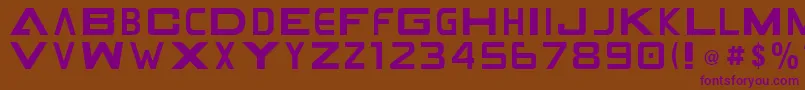 フォントGamecube – 紫色のフォント、茶色の背景