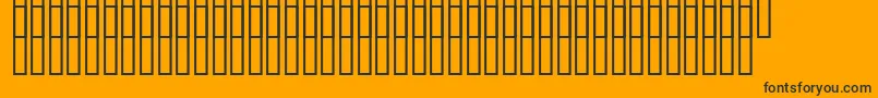 Uzrelief-Schriftart – Schwarze Schriften auf orangefarbenem Hintergrund