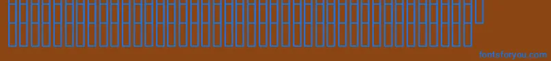 Czcionka Uzrelief – niebieskie czcionki na brązowym tle