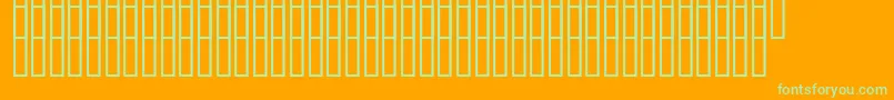 Czcionka Uzrelief – zielone czcionki na pomarańczowym tle