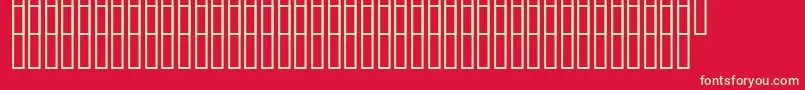 フォントUzrelief – 赤い背景に緑の文字