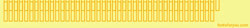 Czcionka Uzrelief – pomarańczowe czcionki na żółtym tle
