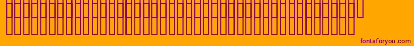 Czcionka Uzrelief – fioletowe czcionki na pomarańczowym tle