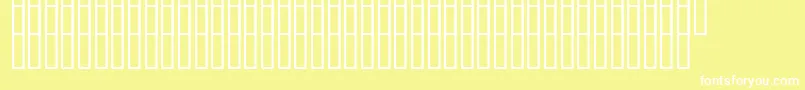 Uzrelief-fontti – valkoiset fontit keltaisella taustalla