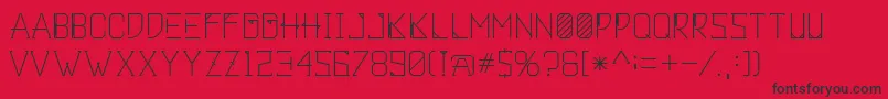 Khemala-Schriftart – Schwarze Schriften auf rotem Hintergrund