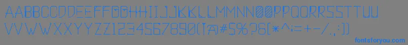 Khemala Font – Blue Fonts on Gray Background