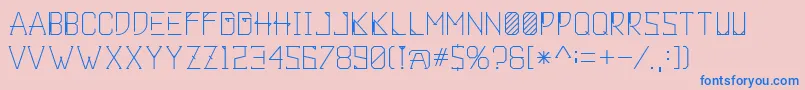 Khemala Font – Blue Fonts on Pink Background