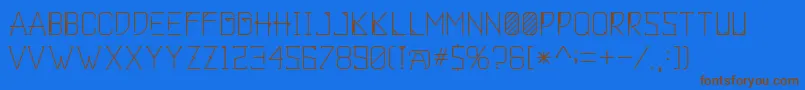 Khemala Font – Brown Fonts on Blue Background