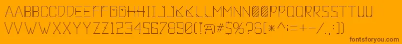 Czcionka Khemala – brązowe czcionki na pomarańczowym tle