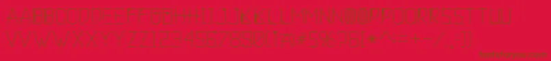 Khemala-Schriftart – Braune Schriften auf rotem Hintergrund