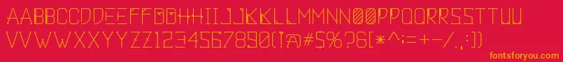 Khemala Font – Orange Fonts on Red Background