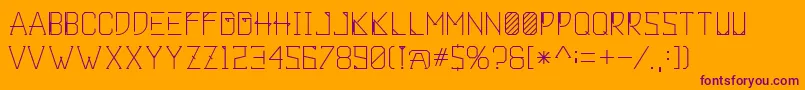 Khemala Font – Purple Fonts on Orange Background