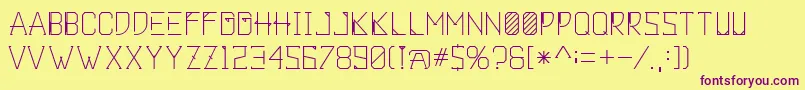 Khemala Font – Purple Fonts on Yellow Background