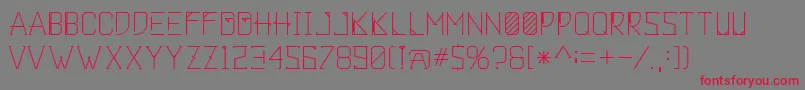 Khemala Font – Red Fonts on Gray Background