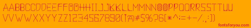 Khemala-Schriftart – Rote Schriften auf orangefarbenem Hintergrund