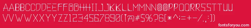 Khemala Font – White Fonts on Red Background