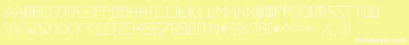 Khemala Font – White Fonts on Yellow Background