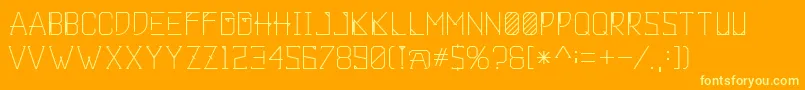 Khemala Font – Yellow Fonts on Orange Background