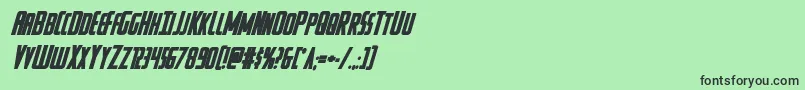 Watchtowerboldital Font – Black Fonts on Green Background