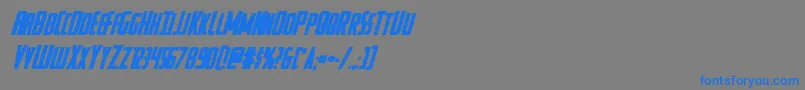 Шрифт Watchtowerboldital – синие шрифты на сером фоне