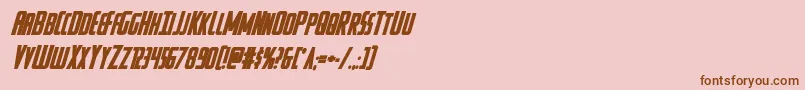 Watchtowerboldital Font – Brown Fonts on Pink Background