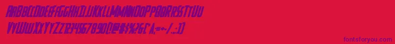 Watchtowerboldital Font – Purple Fonts on Red Background