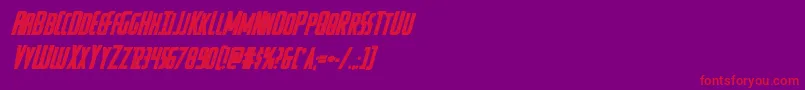 Watchtowerboldital Font – Red Fonts on Purple Background