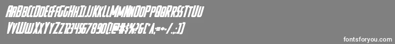 Watchtowerboldital-Schriftart – Weiße Schriften auf grauem Hintergrund