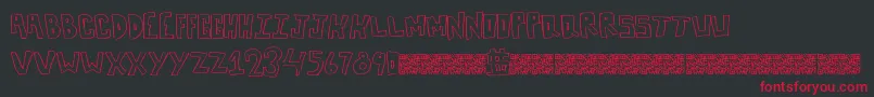 Boxlines Font – Red Fonts on Black Background