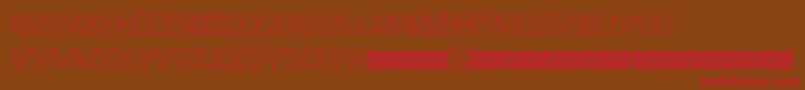 Boxlines Font – Red Fonts on Brown Background