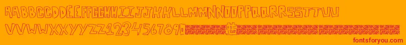 Weitere Informationen zur Boxlines-Schriftart Boxlines-Schriftart – Rote Schriften auf orangefarbenem Hintergrund