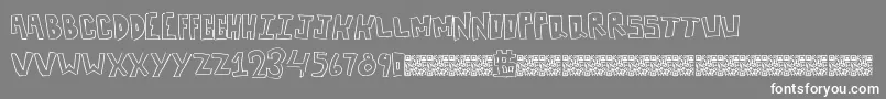 Boxlines Font – White Fonts on Gray Background