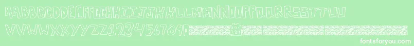 Boxlines Font – White Fonts on Green Background