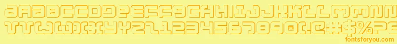 Exedore ffy Font – Orange Fonts on Yellow Background