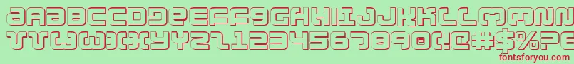 Exedore ffy Font – Red Fonts on Green Background