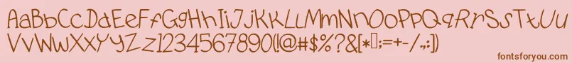 PidginDance Font – Brown Fonts on Pink Background
