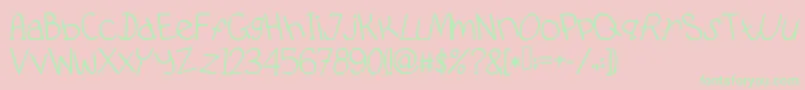 PidginDance Font – Green Fonts on Pink Background