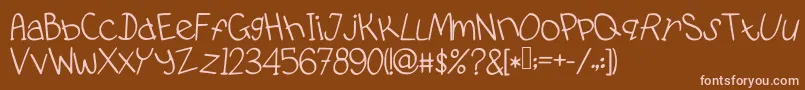 fuente PidginDance – Fuentes Rosadas Sobre Fondo Marrón