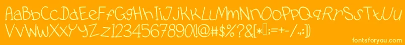 PidginDance Font – Yellow Fonts on Orange Background