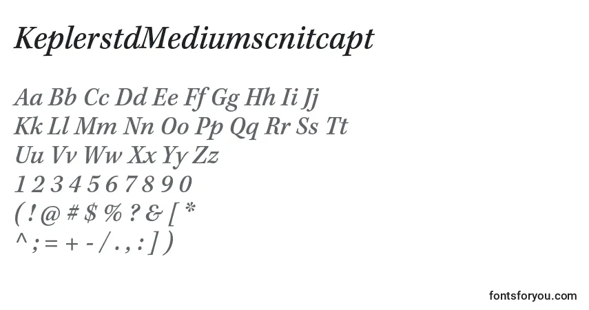 Шрифт KeplerstdMediumscnitcapt – алфавит, цифры, специальные символы