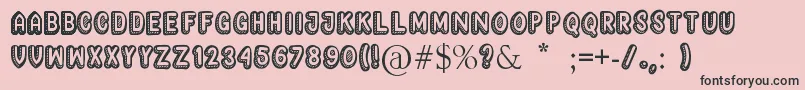 Yagitudeh-Schriftart – Schwarze Schriften auf rosa Hintergrund