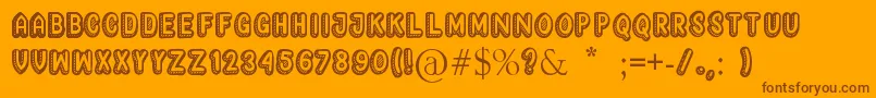 Yagitudeh Font – Brown Fonts on Orange Background