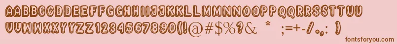 Yagitudeh Font – Brown Fonts on Pink Background